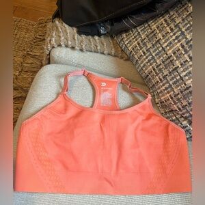 Unlined (No Cup Inserts) Coral All In Motion (Target) Sports Bra